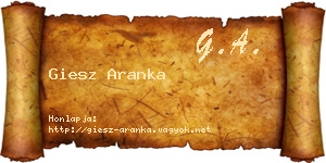 Giesz Aranka névjegykártya