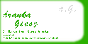 aranka giesz business card